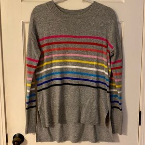 GAP - Hi Lo Rainbow Striped Sweater, Size Medium